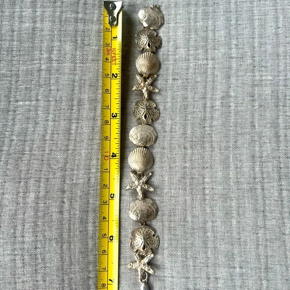 Sterling silver seashells bracelet - Picture 2 of 4
